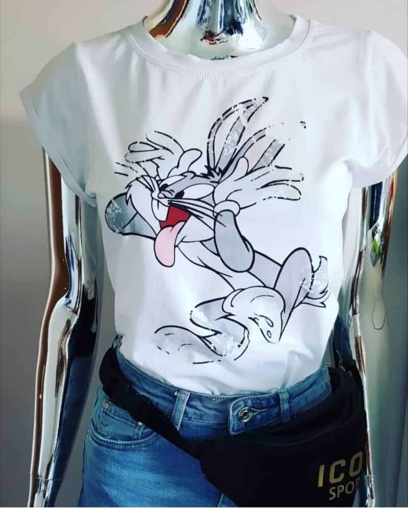 T-shirt con stampa Bunny