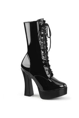 PLEASER Stivaletto in vernice con tacco spesso