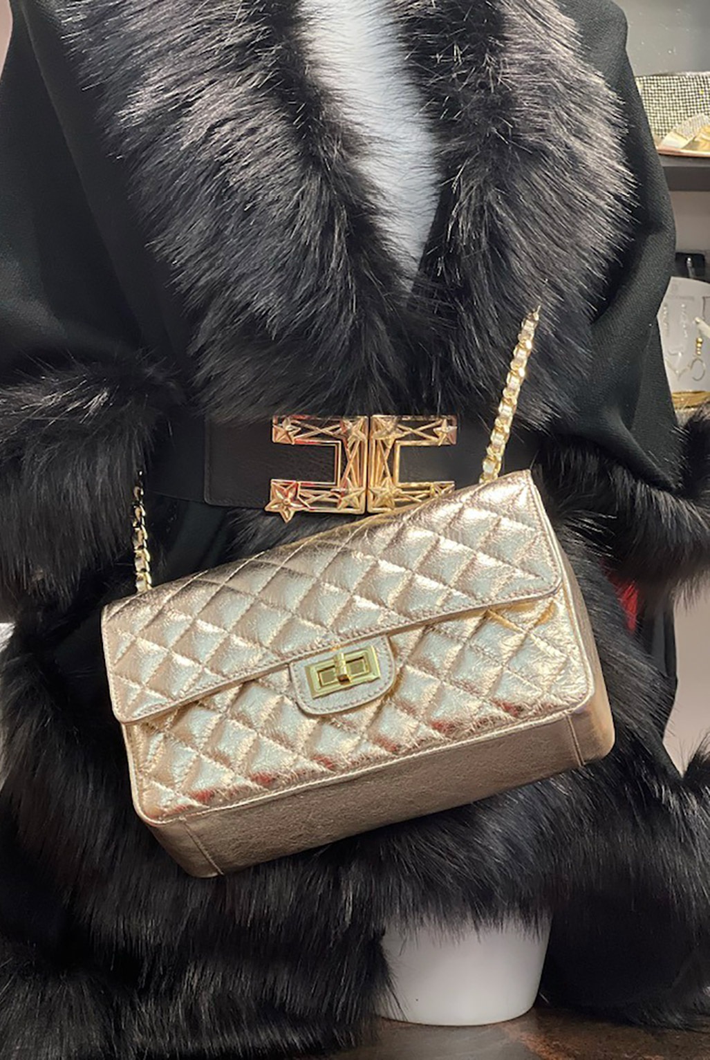 Borsa in ecopelle oro - immagine 4