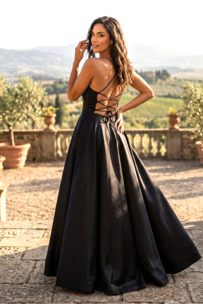 Alternative view of Elegante abito svasato con corpetto