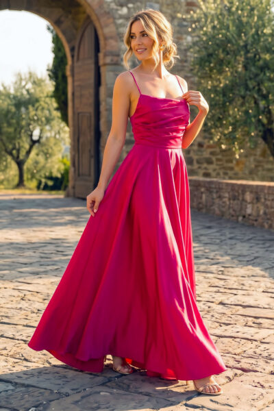 Elegante abito svasato con corpetto