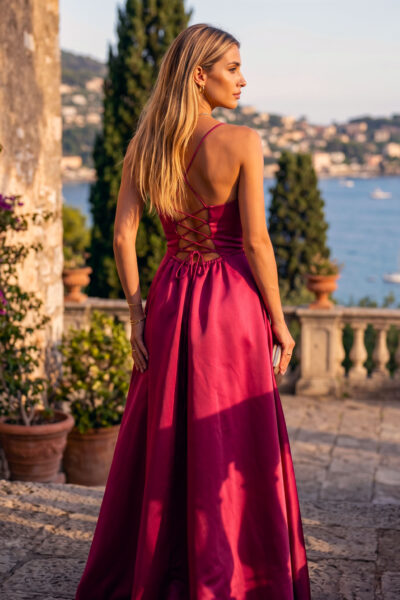 Alternative view of Elegante abito svasato con corpetto
